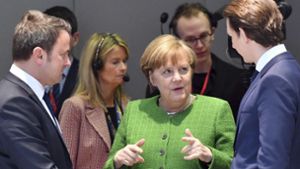 Bundeskanzlerin Angela Merkel beharrt beim EU-Gipfel in Brüssel auf einer solidarischen Verteilung der Flüchtlinge in den Mitgliedstaaten der Europäischen Union Foto: AP