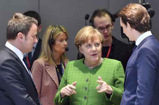 Bundeskanzlerin Angela Merkel beharrt beim EU-Gipfel in Brüssel auf einer solidarischen Verteilung der Flüchtlinge in den Mitgliedstaaten der Europäischen Union Foto: AP