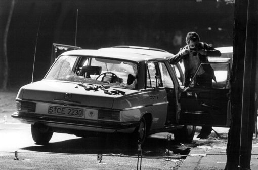 Tatort der Entführung des damaligen Arbeitgeberpräsidenten Hanns Martin Schleyer durch die  RAF in Köln (Archivfoto vom 5.September1977). Foto: dpa Foto:  