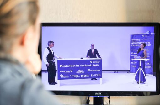 Virtuelle Glückwünsche für die diesjährigen Meisterinnen und Meister. Foto: Lichtgut/Max Kovalenko
