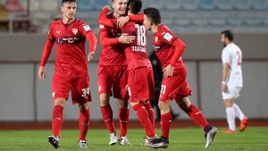 Der VfB Stuttgart besteht den Test in Belek gegen Antalyaspor. Foto: Pressefoto Baumann