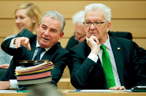 CDU-Landeschef Strobl und Ministerpräsident Kretschmann gelten als Garanten für Grün-Schwarz: Doch der Wahlrechtszoff entzweit die Koalition. Foto: dpa