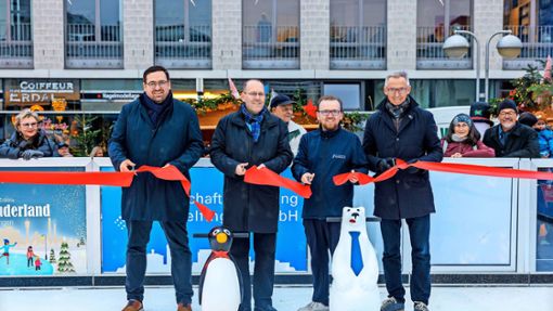 Start auf dem Eis (v.l.): Felix Rapp, Bernd Vöhringer, Hanno Kreuter und Christian Gangl Foto: /STS