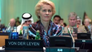 Ministerin Ursula von der Leyen bei der Sicherheitskonferenz in Bahrain. Foto: dpa