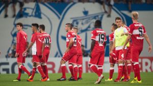 Im vergangenen Jahr scheiterte der VfB in der ersten Runde des DFB Pokals an Drittligist Hansa Rostock. Foto: Pressefoto Baumann