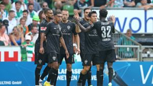 Der VfB Stuttgart holt sich ein  2:2-Remis bei Werder Bremen. Foto: Pressefoto Baumann/Cathrin Müller