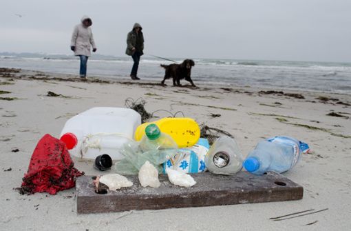 Müll am Ostseestrand: Bundesentwicklungsminister Müller will gegen Plastiktüten vorgehen. (Symbolbild) Foto: Stefan Sauer/ZB/dpa