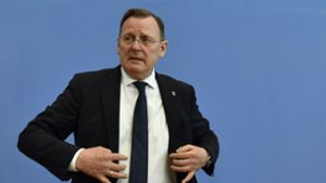 Bodo Ramelow will sich nicht mit Stimmen der CDU-Fraktion im ersten Wahlgang zum Regierungschef wählen lassen. Foto: AFP/JOHN MACDOUGALL