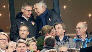 VfB-Boss Wolfgang Dietrich (rechts) mit dem damaligen Sportvorstand Michael Reschke (Archivbild) Foto: Pressefoto Baumann
