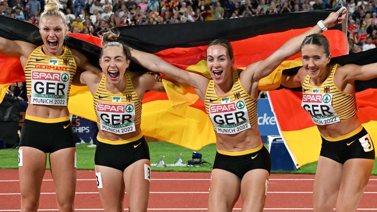 Leichtathletik-Europameisterschaft: Frauen-Staffel holt Gold bei  über 4 x 100 Meter