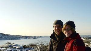 Julia Niedermaier und Lars Lischke auf der Insel Foto: z