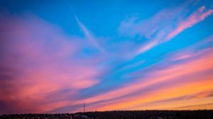 Der Himmel über Degerloch - am Mittwochmorgen war er spektakulär gefärbt. Foto: 7aktuell.de/Alexander Hald