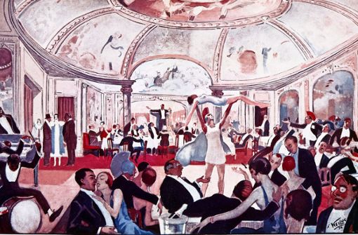 Cabaret in Montmartre anno 1927: Die Illustration gibt einen Eindruck von den rauschenden Partys, die im Paris der 20er Jahre gefeiert wurden. Foto:Imago/Kharbine Tabapor Foto:  