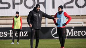 Trainer Matarazzo und der VfB starteten an diesem Mittwoch in die Trainingswoche. Foto: Baumann