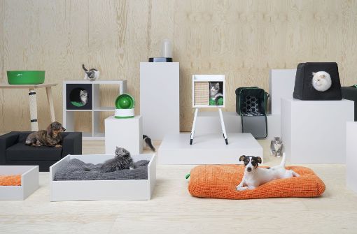Platz zum Liegen, Verstecken und Schlafen gibt es reichlich in den neuen Ikea Möbeln für Tiere. Foto: Inter IKEA Systems B.V.