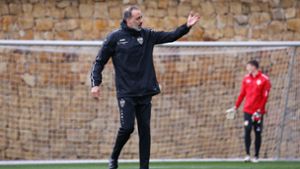 Im Januar bereitete VfB-Trainer Pellegrino Matarazzo noch in Marbella auf die Bundesliga-Rückrunde vor – in der Sommer-Vorbereitung wird das Team in Deutschland bleiben. Foto: Pressefoto Baumann/Julia Rahn