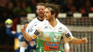 Marco Rentschler will mit den Handballern von Frisch Auf Göppingen auch am Sonntag jubeln und den Titel im EHF-Pokal in der heimischen EWS-Arena verteidigen. Foto: Baumann