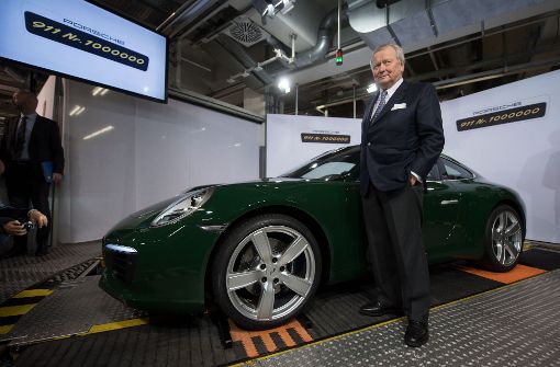 Der einmillionste Porsche 911 ist irisch grün lackiert – der Lieblingsfarbe von Wolfgang Porsche. Foto: dpa