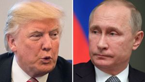 Donald Trump (links) und Wladimir Putin könnten in Hamburg aufeinandertreffen. Foto: CNP POOL/Sputnik