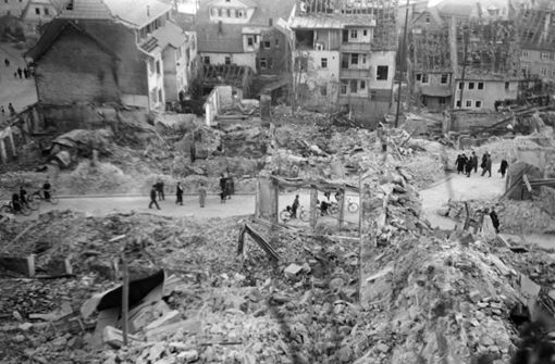 Die Zerstörung in Böblingen war enorm. Foto: Stadtarchiv