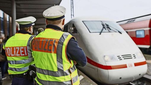 Eine Zugbegleiterin der Deutschen Bahn verständigte die Bundespolizei. (Symbolbild) Foto: dpa/Patrick Seeger