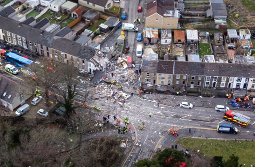 Ursache des Vorfalls in Morriston ist vermutlich eine Gasexplosion. Foto: dpa/Ben Birchall