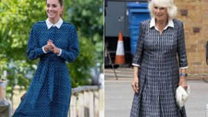 Zwei Royals, ein Look: Herzogin Kate (links) und Herzogin Camilla scheinen einen ähnlichen Geschmack zu haben. Foto: Imago/Stephen Lock