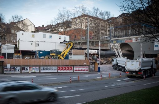Um die Röhre für Stuttgart 21 beim Wagenburgtunnel weiterführen zu können muss jetzt gesprengt werden Foto: Lichtgut/Achim Zweygarth