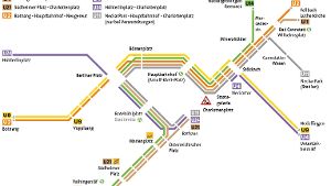 Der neue Fahrplan aufgrund der S21-Bauarbeiten. Foto: Grafik VVS/SSB/Dettmann