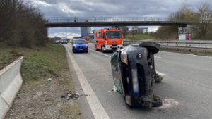 Der Unfall ereignete sich auf der B27 bei Stuttgart-Möhringen. Foto: 7aktuell.de/Alexander Hald