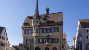 Das Rathaus in Bietigheim-Bissingen. Seit 2004 ist Jürgen Kessing dort Chef, bei der Wahl am 8. März hat er zwei Kontrahenten. Foto: factum/Andreas Weise