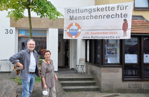 Gottfried und Regine Gienger hoffen auf eine lange Rettungskette in Plochingen. Foto: Karin Ait Atmane