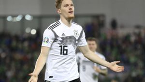 Marcel Halstenberg erzielte das 1:0 für das deutsche Team in Nordirland. Foto: AP