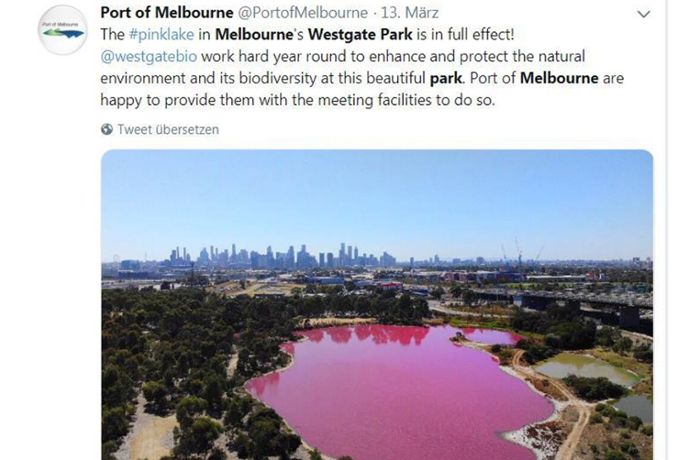 Australien: See in pink – Gewässer in Melbourne ist ein Touristenmagnet