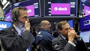 Der Börsenstart der Digitalfirma Slack in New York war vor kurzem sehr erfolgreich. Foto: dpa/Richard Drew