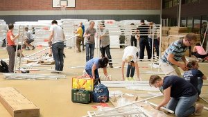 In ganz Deutschland sind Turnhallen mit Flüchtlingen belegt. Foto: dpa