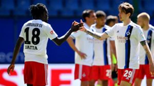 Der Hamburger SV konnte 3:2 gegen Wehen gewinnen. Foto: dpa/Stuart Franklin