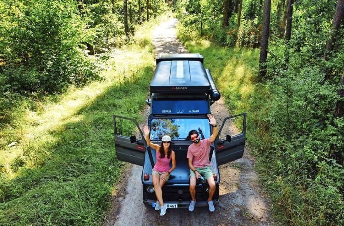 Greta und Jan Navel aus Weinstadt: Im umgebauten Geländewagen auf Abenteuerfahrt