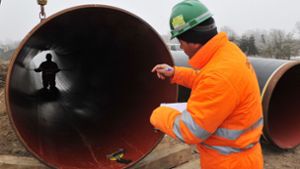 Die arbeiten an der Pipeline Nord Stream 2 schreiten voran. Foto: / dpa/Bernd Settnik