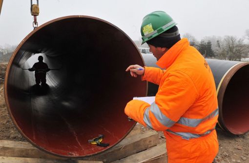 Die arbeiten an der Pipeline Nord Stream 2 schreiten voran. Foto: / dpa/Bernd Settnik