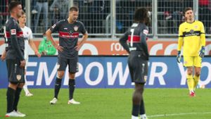 Die Spieler des VfB Stuttgart waren bedient. Foto: Pressefoto Baumann/Alexander Keppler