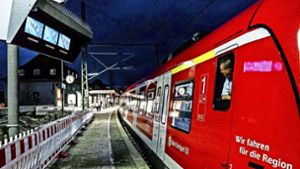 Eine S-Bahn am Feuerbacher Bahnhof Foto: Lichtgut/Max Kovalenko