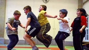 Ein Schulsportprogamm für übergewichtige Kinder in Leipzig. Foto: dpa-Zentralbild