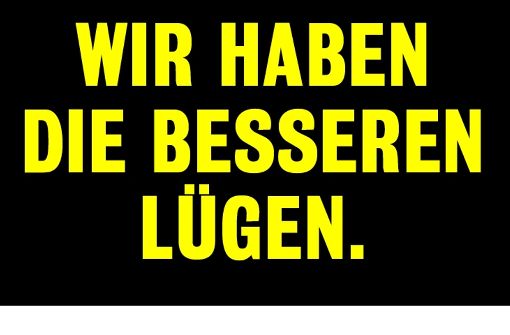 Im Zeichen der Lüge: Werbung für den Stuttgarter Filmwinter. Foto: FW