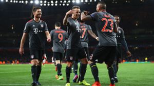 Freude bei den Bayern nach dem Sieg gegen Arsenal. Foto: Getty Images Europe