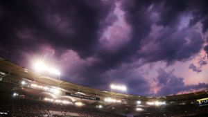 Über der Mercedes-Benz-Arena hat ein heftiges Unwetter getobt. Foto: Pressefoto Baumann