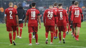 Enttäuschte Stuttgarter in Mönchengladbach: Der  VfB ist nicht gut aus den Startlöchern gekommen. Foto: Pressefoto Baumann/Hansjürgen Britsch