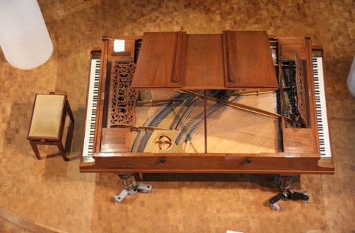Von Pleyels Doppelflügeln – hier das Modell im Fruchtkasten des Landesmuseums Württemberg – gibt es nur noch ein halbes Dutzend   Exemplare. Foto: Hans Jörg Wangner