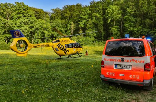 Der verunglückte Mountainbiker musste mit einem Rettungshubschrauber in ein Krankenhaus geflogen werden. Foto: imago images/KS-Images.de/Karsten Schmalz via www.imago-images.de