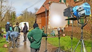 Drehort Fißlerhof: 50 Personen arbeiten hinter der Kamera für den Film, darunter nicht nur Studenten der Filmakademie Ludwigsburg. Foto: factum/Granville